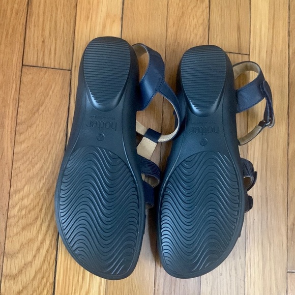 NIB Hotter Sol Navy Leather Women’s Gladiator Sandals - Size 10 - Picture 6 of 7